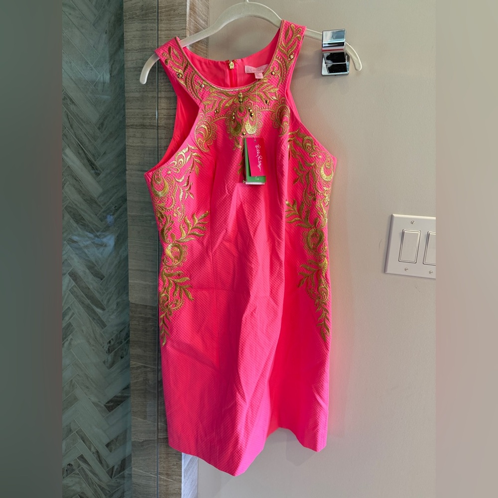 Lilly Pulitzer Pink and Gold dress
